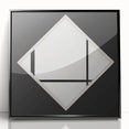 Minimalist Modern Art – Black and White Geometric Wall Art on Canvas