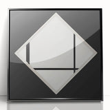 Minimalist Modern Art – Black and White Geometric Wall Art on Canvas