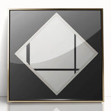 Minimalist Modern Art – Black and White Geometric Wall Art on Canvas