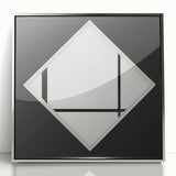 Minimalist Modern Art – Black and White Geometric Wall Art on Canvas