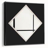 Minimalist Modern Art – Black and White Geometric Wall Art on Canvas