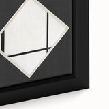 Minimalist Modern Art – Black and White Geometric Wall Art on Canvas