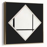 Minimalist Modern Art – Black and White Geometric Wall Art on Canvas