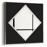 Minimalist Modern Art – Black and White Geometric Wall Art on Canvas