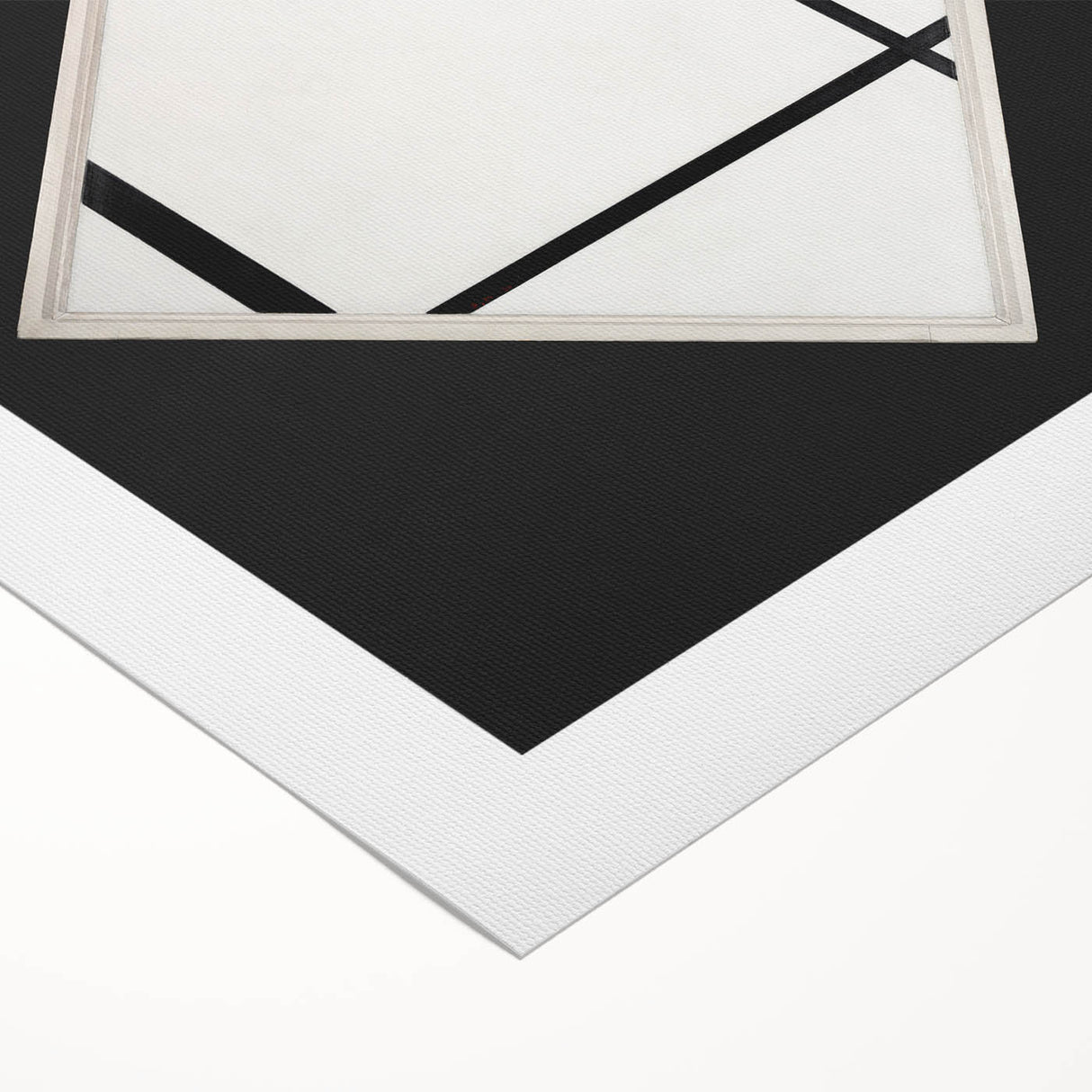 Minimalist Modern Art – Black and White Geometric Wall Art on Canvas