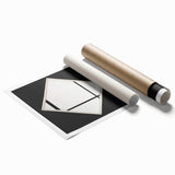 Minimalist Modern Art – Black and White Geometric Wall Art on Canvas