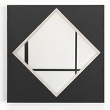 Minimalist Modern Art – Black and White Geometric Wall Art on Canvas