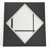 Minimalist Modern Art – Black and White Geometric Wall Art on Canvas