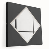 Minimalist Modern Art – Black and White Geometric Wall Art on Canvas