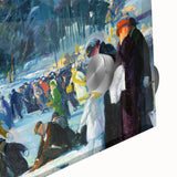 Realism Art Prints: "Love of Winter" by George Bellows - Winter Scene Canvas