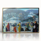 Realism Art Prints: "Love of Winter" by George Bellows - Winter Scene Canvas