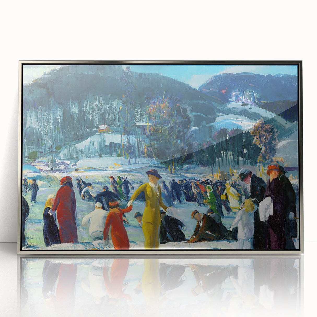 Realism Art Prints: "Love of Winter" by George Bellows - Winter Scene Canvas