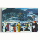 Realism Art Prints: "Love of Winter" by George Bellows - Winter Scene Canvas