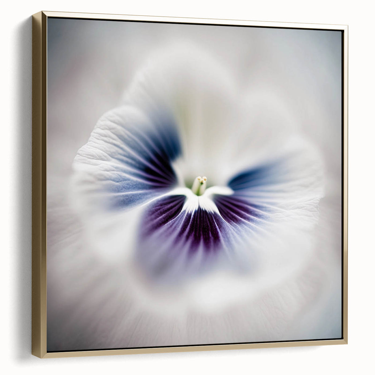 Elegant Purple Floral Living Room Wall Art – Framed Canvas Print