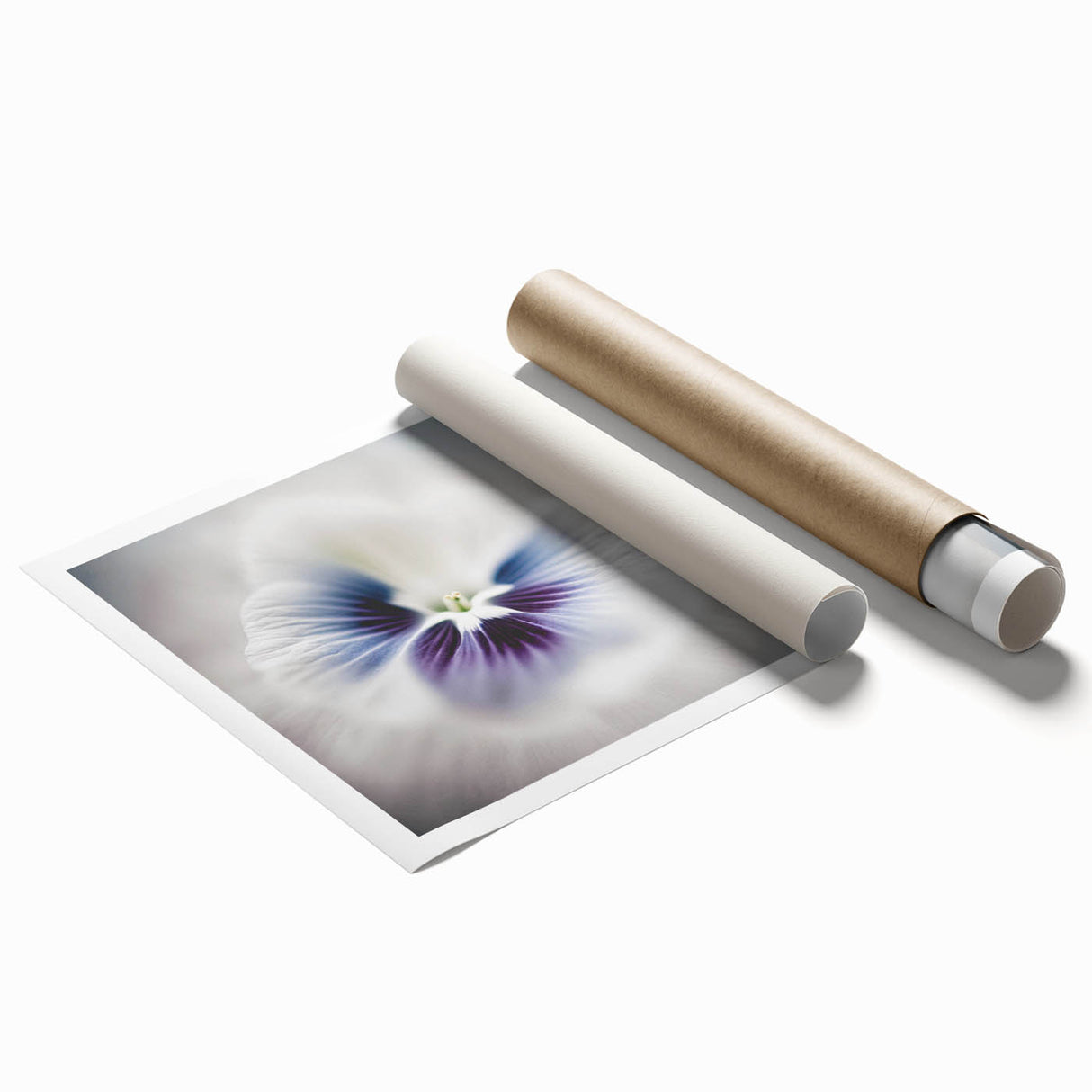 Elegant Purple Floral Living Room Wall Art – Framed Canvas Print