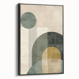 Abstract minimalist wall art featuring a framed canvas in black, showcasing a sleek design with sharp lines and an elegant side profile, perfect for modern decor.