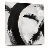 Minimalist Abstract Wall Art – Bold Black and White Canvas Print