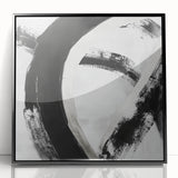 Minimalist Abstract Wall Art – Bold Black and White Canvas Print