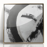 Minimalist Abstract Wall Art – Bold Black and White Canvas Print