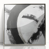 Minimalist Abstract Wall Art – Bold Black and White Canvas Print
