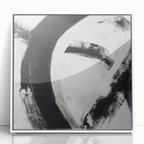 Minimalist Abstract Wall Art – Bold Black and White Canvas Print