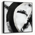 Minimalist Abstract Wall Art – Bold Black and White Canvas Print