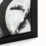 Minimalist Abstract Wall Art – Bold Black and White Canvas Print