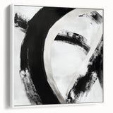 Minimalist Abstract Wall Art – Bold Black and White Canvas Print