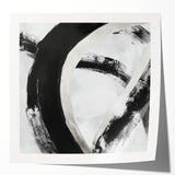 Minimalist Abstract Wall Art – Bold Black and White Canvas Print