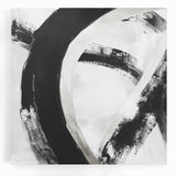 Minimalist Abstract Wall Art – Bold Black and White Canvas Print