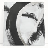 Minimalist Abstract Wall Art – Bold Black and White Canvas Print