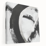 Minimalist Abstract Wall Art – Bold Black and White Canvas Print