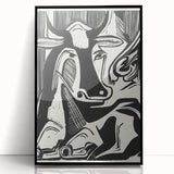 Expressionist Art: The Large Cow Lying Down | Bold Kirchner Print