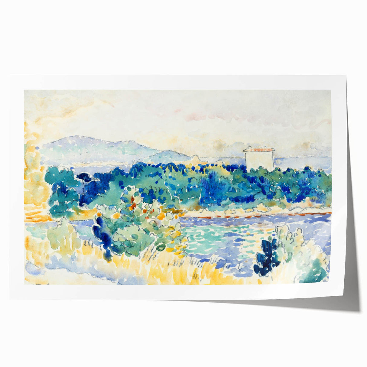 Impressionist Coastal Landscape Wall Art - Cross’ Mediterranean Scene Print