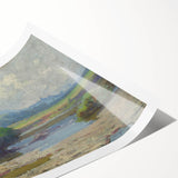 Modern Landscape Art – Tranquil Summer Scenery with Soft Greens and Blues