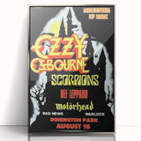 Ozzy Osbourne Monsters of Rock Poster - Retro Heavy Metal Art