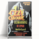 Ozzy Osbourne Monsters of Rock Poster - Retro Heavy Metal Art