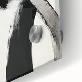Large Abstract Wall Art – Modern Black and White Minimalist Canvas