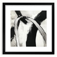 Large Abstract Wall Art – Modern Black and White Minimalist Canvas