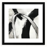 Large Abstract Wall Art – Modern Black and White Minimalist Canvas