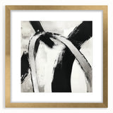Large Abstract Wall Art – Modern Black and White Minimalist Canvas
