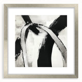 Large Abstract Wall Art – Modern Black and White Minimalist Canvas