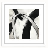 Large Abstract Wall Art – Modern Black and White Minimalist Canvas