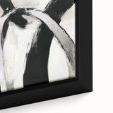 Large Abstract Wall Art – Modern Black and White Minimalist Canvas