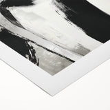 Large Abstract Wall Art – Modern Black and White Minimalist Canvas