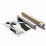 Large Abstract Wall Art – Modern Black and White Minimalist Canvas