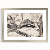 Monochrome Tree Sketch Modern Art - Minimalist Nature-Inspired Decor