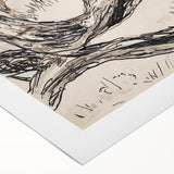 Monochrome Tree Sketch Modern Art - Minimalist Nature-Inspired Decor