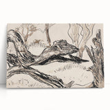 Monochrome Tree Sketch Modern Art - Minimalist Nature-Inspired Decor