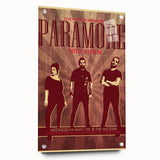 Paramore Concert Poster - Retro Indie Rock Art for Fans